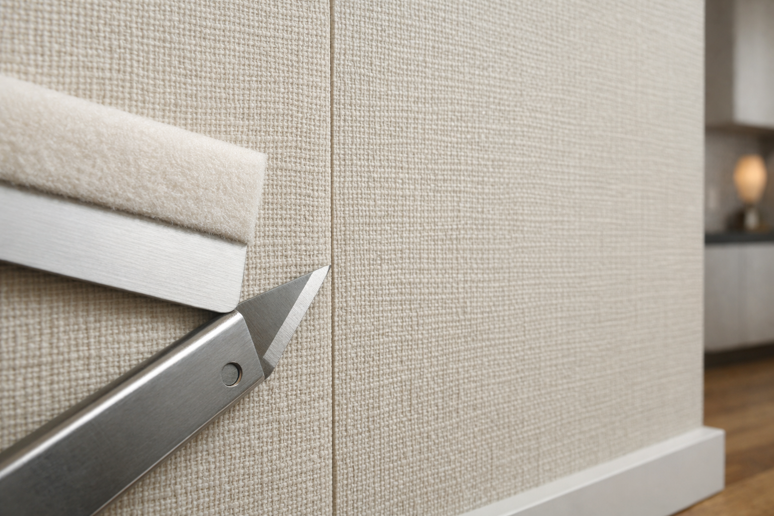 Textured and vinyl wallpaper installation by WM Headquarters Corporate Office in Houston