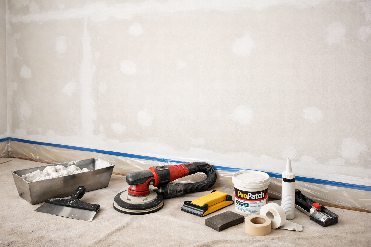 Surface preparation and wall repair by WM Headquarters Corporate Office in Houston